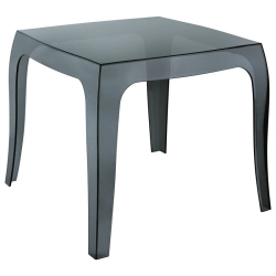 COMPAMIA Queen Polycarbonate Patio Side Table In Transparent In Black