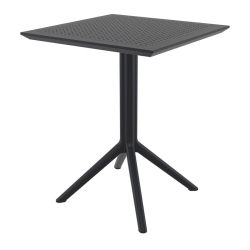 COMPAMIA Sky 24 Inch Square Folding Table In Finish In Black