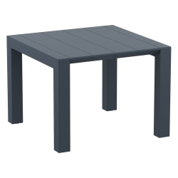 COMPAMIA Vegas 55" Extendable Patio Dining Table In Charcoal In Gray
