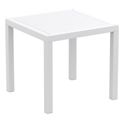 COMPAMIA Ares 31" Square Resin Patio Dining Table In In White