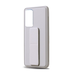 CC Topsave Vertical&horizontal Kickstand Hand Wrist Strap Foldable Magnetic Stand Shockproof Protective Phone Case for Samsung S21 Ultra In Gray