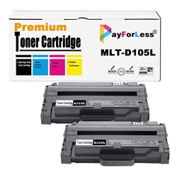 PAYFORLESS ® Mlt-D105L 2Pk Toner Cartridge Mlt D105L Mltd105L Compatible for Samsung Scx-4623F Scx-4623Fn Ml-1910