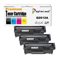 PAYFORLESS ® 3Pk Q2612A for HP 12A Toner Cartridge HP Laserjet 3055 HP Laserjet 3015 HP Laserjet 1010 HP Laserjet 1012