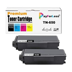 PAYFORLESS ® 2Pk Tn650 Tn-650 Toner for Brother Mfc-8480Dn Mfc-8680Dn Mfc-8890Dw Hl-5340D Hl-5370Dw Hl-5370Dwt