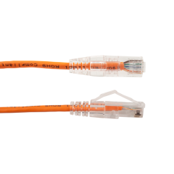 VERTICAL CABLE Cat6A Slim Snagless Patch Cable - 0.9-Meter (3-Ft) - In Orange