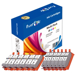 PRINTOXE ® Pgi35 Cli36 Compatible 12 Ink Cartridges Of 6 Pgi 35 And 6 Coloured Cli 36 for Canon Pixma Ip110 / Ip100 / Mini260 / Mini 320 In Black