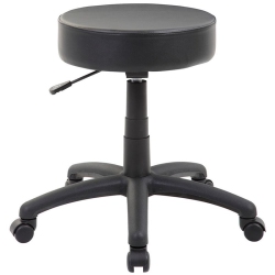 BOSS OFFICE PRODUCTS Dot Faux Leather Swivel Drafting Stool In In Black