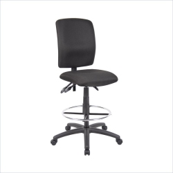 SCRANTON & CO 48"h Modern Fabric Drafting Stool In Black/chrome