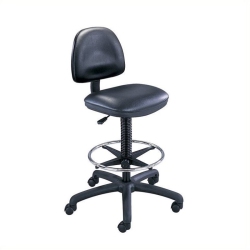 SCRANTON & CO Vinyl Drafting Chair With Ring Foot Rest In Black