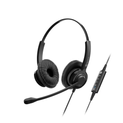 KLIPXTREME Headset Business Voxpro-S USB Stereo With Boom Mic Noise Isolating Inline Volume Control/mute Compatible With Uc Platforms - In Black