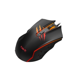 HAVIT USB2.0 Wired 2400Dpi With Cool Breathing Rainbow Led Light Design 6 Buttons Gaming Mouse