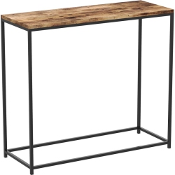 SAFDIE & CO. Console Table 31L Reclaimed Wood Black Metal In Brown