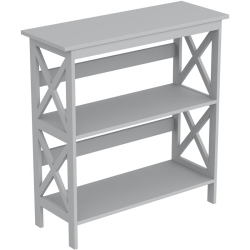 SAFDIE & CO. Bookshelf 32.50H Light 3 Shelves In Grey