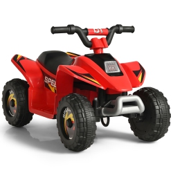 COSTWAY 6V Kids Electric Quad Atv 4 Wheels Ride On Toy Toddlers Forward&reverse