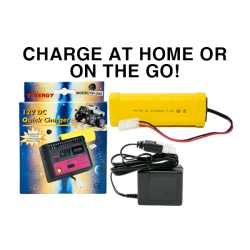 POWER PORTABLE 7.2 Volt Nicd Battery Pack (2100 Mah) + Wall Charger + Car Charger