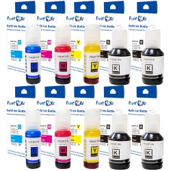 PRINTOXE ® T502 Compatible 2 Sets Plus 2 Ink Refill 10 Bottles 502 ; T502120 (Pigment) T502220 T502320 T502420 for Epson Ecotank Expression In Black