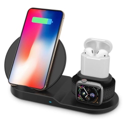 AXGEAR 3-In-1 Charging Dock Stations With Qi Wireless Pad Charger Stand Station -