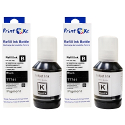 PRINTOXE ® T7741 Compatible Refill 2 Pigment Ink Bottles for T774 T664 High Yield for Expression & Workforce Et Series In Black