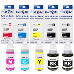 PRINTOXE ® Gi-290 Compatible Ink Refill Bottles Set Plus Gi 290 Of 5 for Canon Pixma Printers In Black