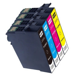 TONER4U 4 Ink (K, C, M, Y) Ink Cartridges Compatible T124 for Epson T124Xl, Stylus Nx 125, Nx127, Nx130, Nx230, Nx330, Nx420, Nx430, Workforce 320, 323, 325, 435