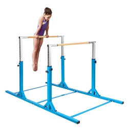 COSTWAY Kids Double Horizontal Bars Gym Home Adjustable