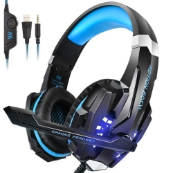 KOTION EACH G9000 3.5MM Gaming Headphone Headset Earphone With Mic Led Light & Volume Control for Ps4 Laptop Tablet Mobile Phones