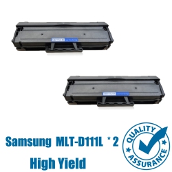 PRINTER PRO 2 Pack Samsung Mlt-D111L (D111/mltd111/mltd111/d111/111) Toner Cartridge-Samsung Printer M2020/m2070 In Black