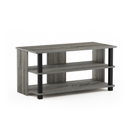 FURINNO Sully 3-Tier Tv Stand for Tv Up to 40, French Oak Grey/black, 17076Gyw/bk