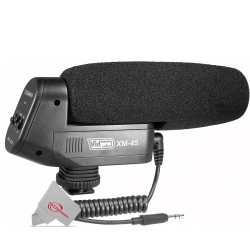 VIDPRO On Camera Professional Cardiod Condenser Shotgun Microphone With Furry Windscreen for Dslrs Camcorders And Video Recorders