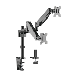 UPLITE Ergonomic Height Adjustable Stand Gas Spring Dual Lcd Monitor Desk Mount Articulating Arm for 2 Screen Up to 32