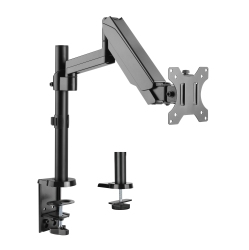 UPLITE Ergonomic Height Adjustable Stand Gas Spring Dual Lcd Monitor Desk Mount Articulating Arm for 1 Screen Up to 32