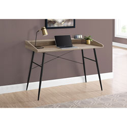 Monarch Tapered-Leg 47.25"W Computer Desk with Hutch - Dark Grey/Black