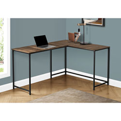 Monarch Corner 58.25"W Computer Desk - Brown/Black