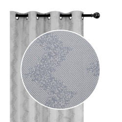 MAISON CONCEPTS INC Jacquard Panel W 8 Grom (Chevron) (Silver) (84") - Set Of 2