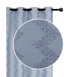 MAISON CONCEPTS INC Jacquard Panel W 8 Grom (Chevron) (Blue) (84") - Set Of 2