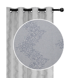 MAISON CONCEPTS INC Jacquard Panel W 8 Grom (Chevron) (Silver) (96") - Set Of 2