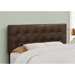 MONARCH Specialties I 6000F Bed - Full Size / Leather-Look Headboard Only In Brown