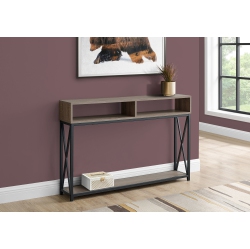 MONARCH Specialties I 3573 Accent Table - 48" Long / Taupe / Metal Hall Console In Black