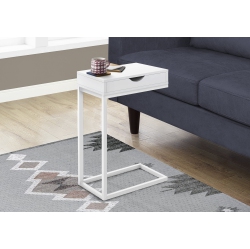 MONARCH Specialties I 3601 Accent Table - / Metal With A Drawer In White