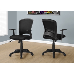 MONARCH Specialties I 7265 Office Chair - Mesh Mid-Back / Multi-Position In Black