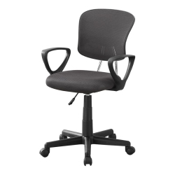 MONARCH Specialties I 7262 Office Chair - Mesh, for Kids / Multi Position In Grey