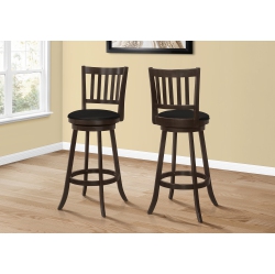 MONARCH Specialties I 1236 Barstool - 2PCs / 44" High / Espresso / Swivel Bar Height