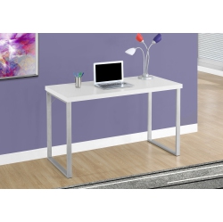 MONARCH Specialties I 7154 Computer Desk - 48" Long / / Silver Metal In White