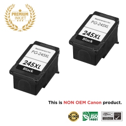 ULTRA TONER 2 Pack Canon Pg245Xl/245/canon-245/245/canon-Pg245 Remanufactured Ink Cartridge - Canon Mg2520 Tr4520 Tr4500 Ts302 In Black