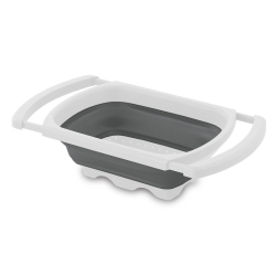 MAISON CONCEPTS INC Collapsible Over The Sink Colander (White/gray)