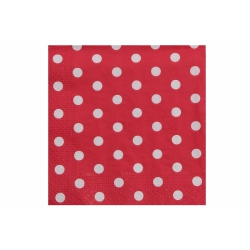 MAISON CONCEPTS INC 20 Pack 3 Ply Cocktail Napkin (Red Polka Dot) - Set Of 6