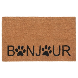 MAISON CONCEPTS INC Coir Door Mat (Bonjour - Paws)