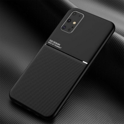 LEDEX Slim Leather Magnetic Texture Slim Matte Back Phone Cove Cases for Samsung Galaxy S21 Ultra (Black)