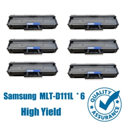 PRINTER PRO 6 Pack Samsung Mlt-D111L (D111/mltd111/mltd111/d111/111) Toner Cartridge-Samsung Printer M2020/m2070 In Black