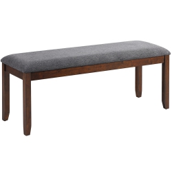 COSTWAY Dining Bench Upholstered Entryway Bench Footstool Kitchen W/ Wood Legs
